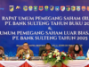 Gubernur Rusdy Mastura Optimis Bank Sulteng Mampu Sejajar dengan Bank Pembangunan Daerah Terkemuka di Indonesia