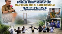 Gubernur Anwar Hafid Bangun Jembatan Gantung di Masungkang dengan Dana Pribadi