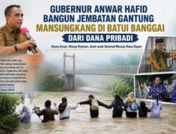 Gubernur Anwar Hafid Bangun Jembatan Gantung di Masungkang dengan Dana Pribadi
