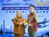 Palu–Guangzhou Resmi Terhubung Langsung, China Southern Airlines Buka Rute Internasional