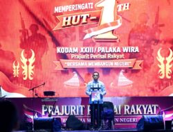 HUT ke-1 Kodam XXIII/Palaka Wira, Gubernur Sulteng Dorong TNI dan Rakyat Perkuat Sinergi