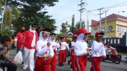 Lomba Gerak Jalan SD dan SMP Meriahkan HUT ke-81 RI di Parigi Moutong