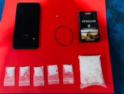 Lempar Paket Sabu Saat Dicegat Polisi, Pria di Mepanga Diamankan dengan Barang Bukti 55,34 Gram