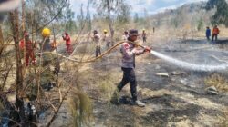 Karhutla Melanda Sejumlah Wilayah Sulteng, Satbrimob Perkuat Pemadaman Titik Api